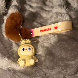 Prince Cream and Brown Character Keychain